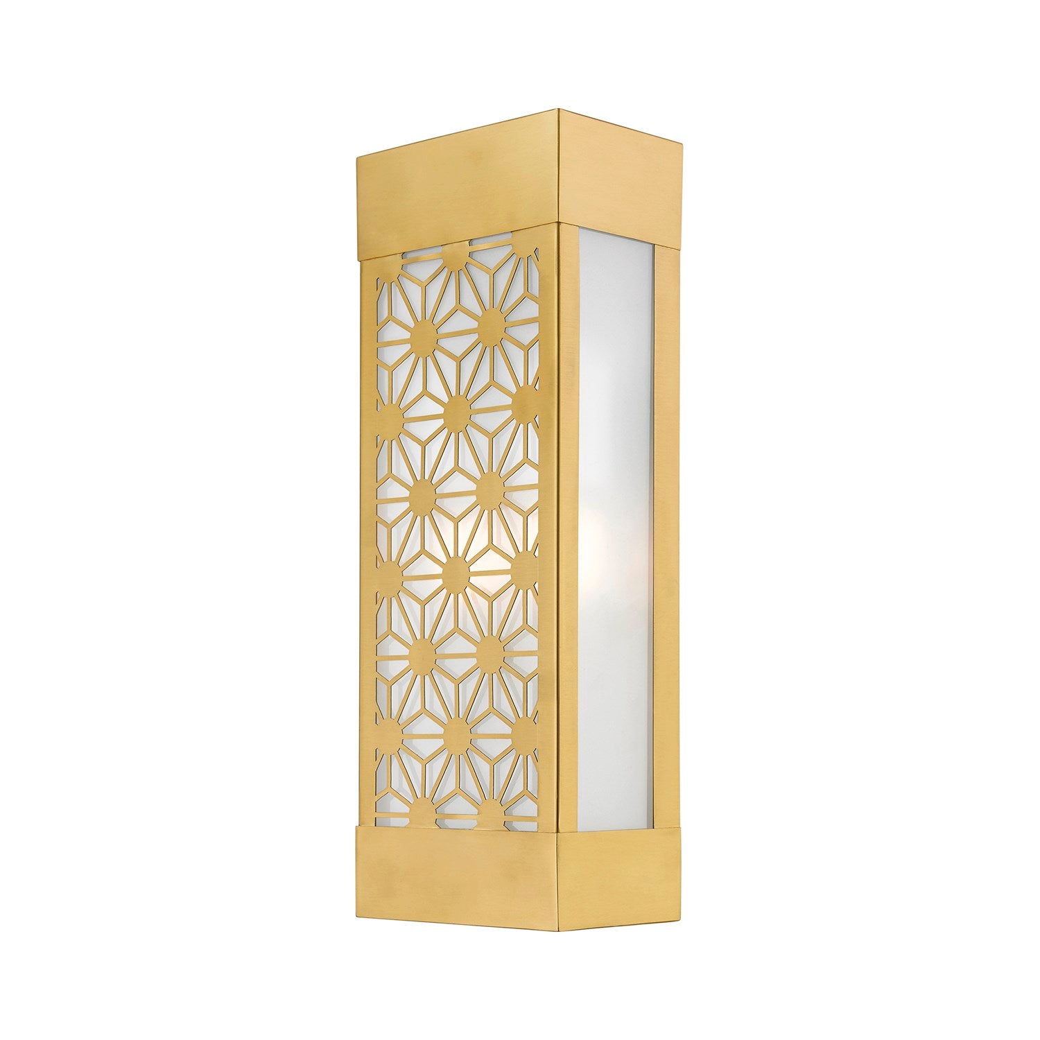 2 Light Satin Gold Outdoor Ada Sconce by Livex Lighting