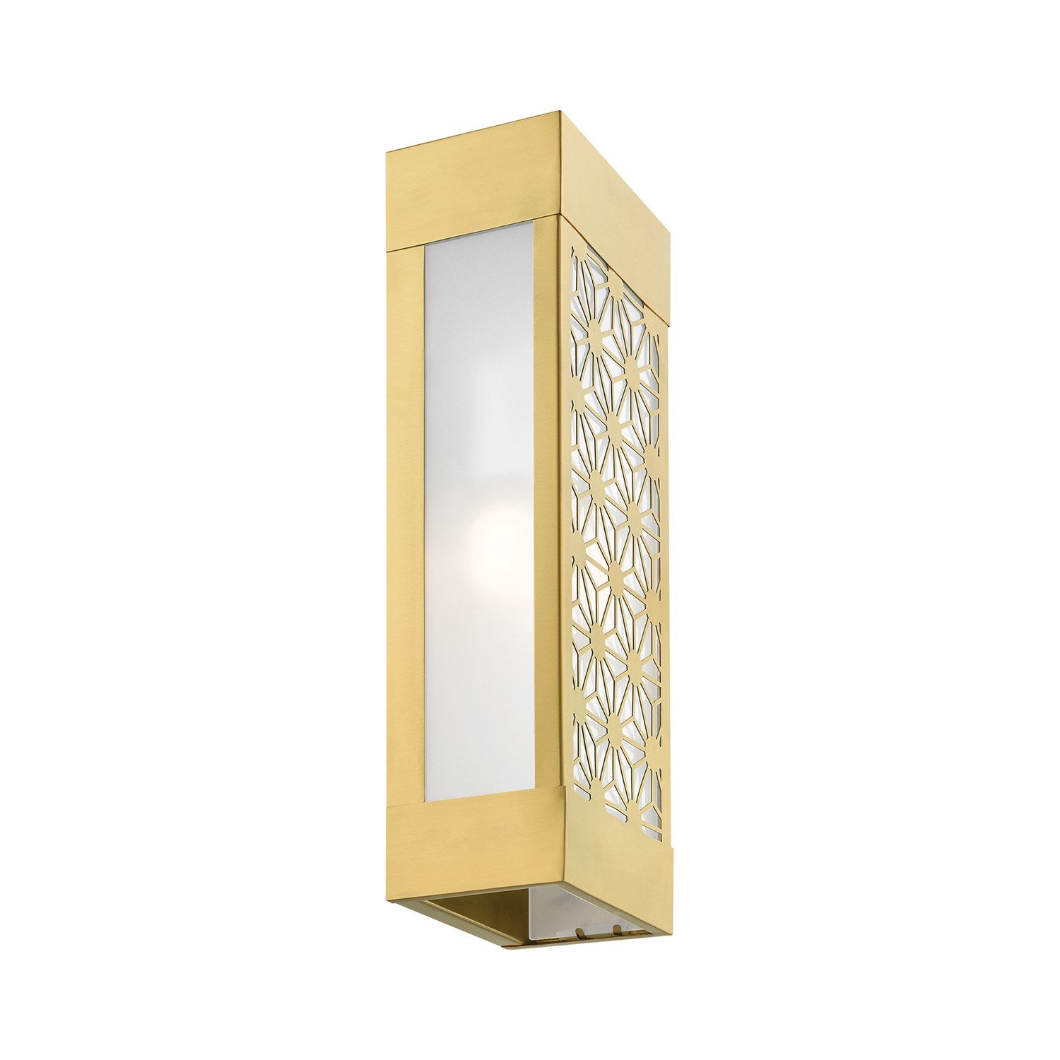 2 Light Satin Gold Outdoor Ada Sconce