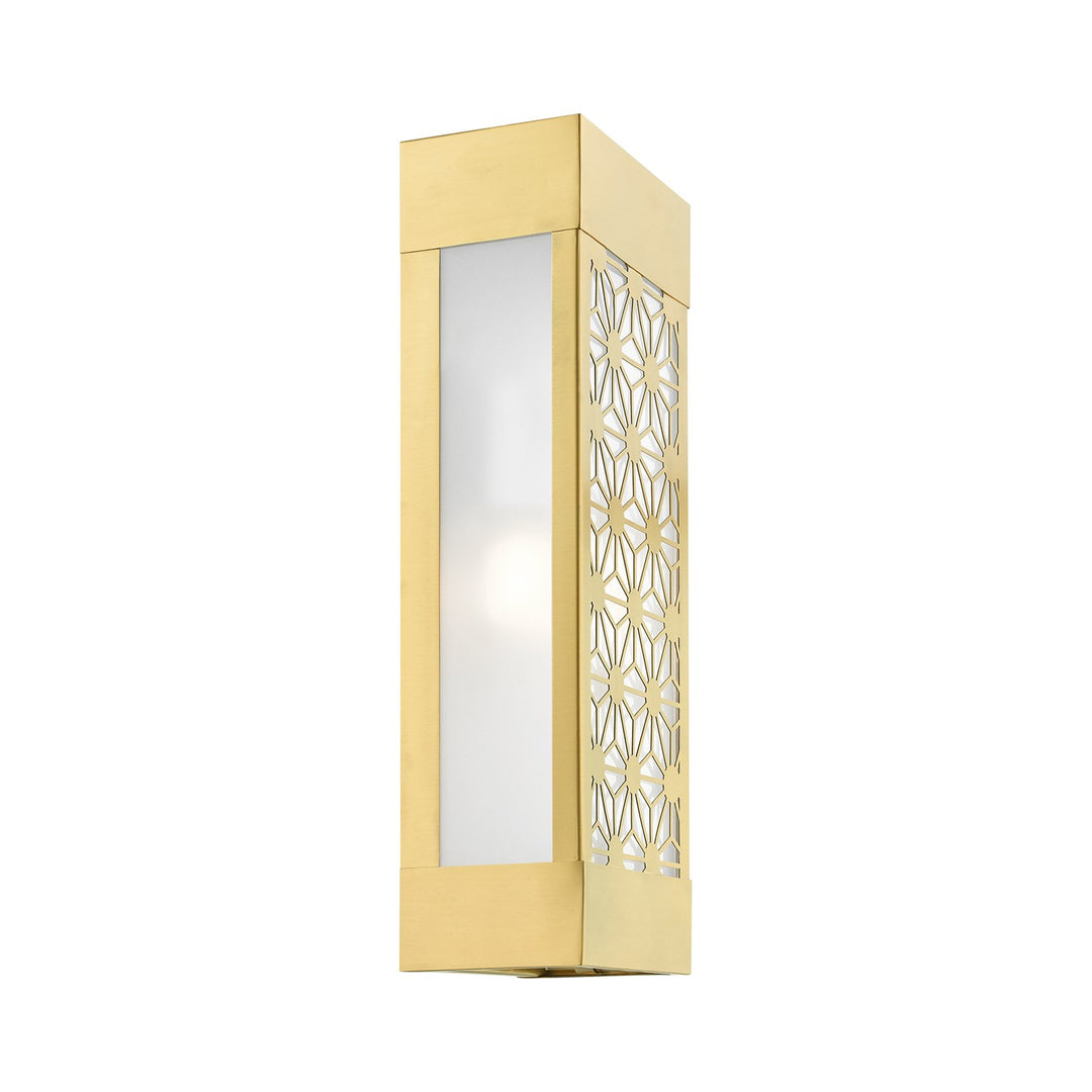 2 Light Satin Gold Outdoor Ada Sconce