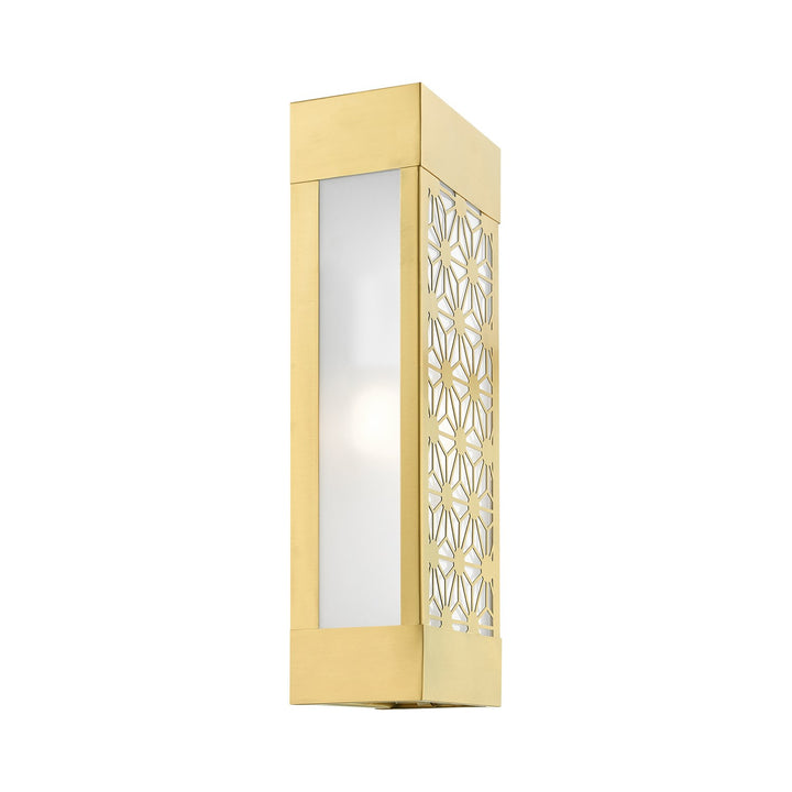 2 Light Satin Gold Outdoor Ada Sconce