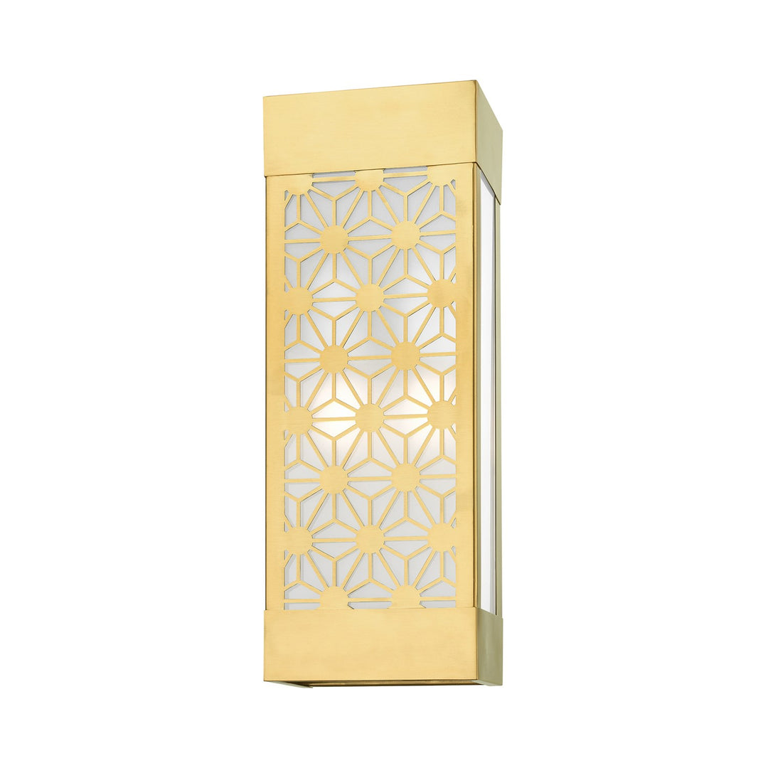 2 Light Satin Gold Outdoor Ada Sconce
