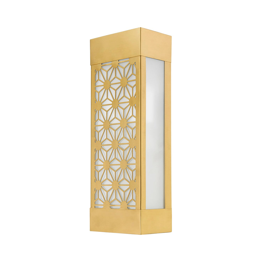 2 Light Satin Gold Outdoor Ada Sconce