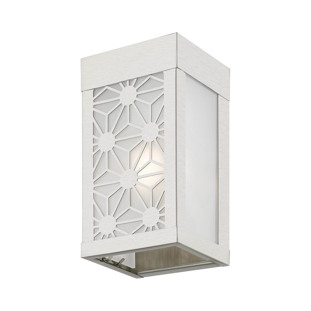 1 Light Brushed Nickel Outdoor Ada Small Sconce