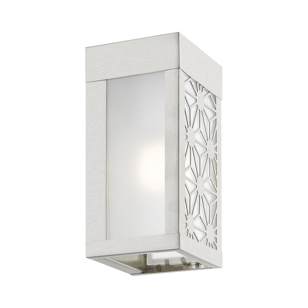 1 Light Brushed Nickel Outdoor Ada Small Sconce