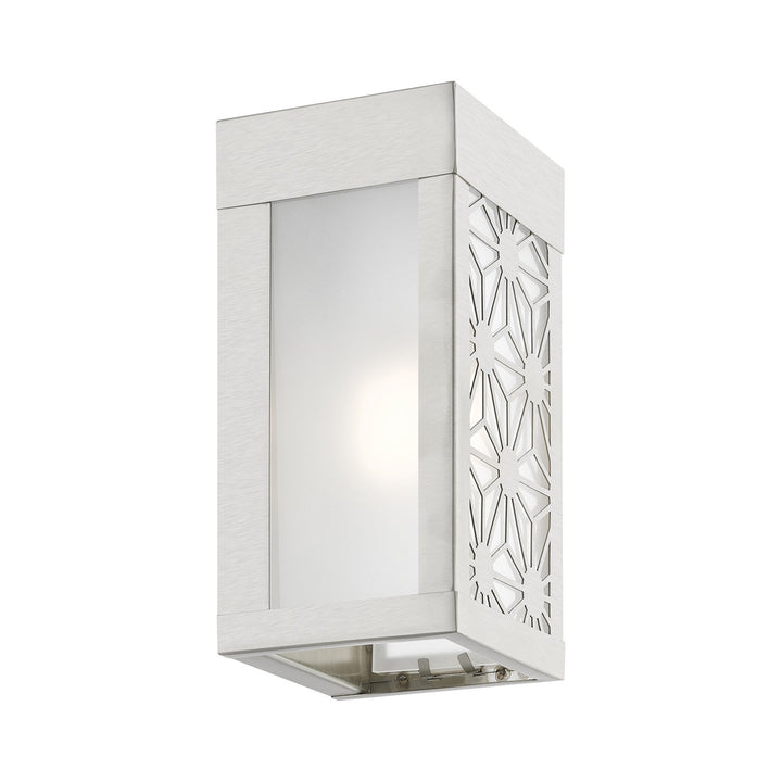 1 Light Brushed Nickel Outdoor Ada Small Sconce
