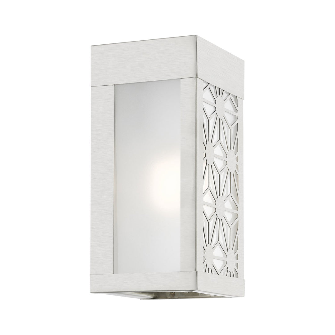 1 Light Brushed Nickel Outdoor Ada Small Sconce