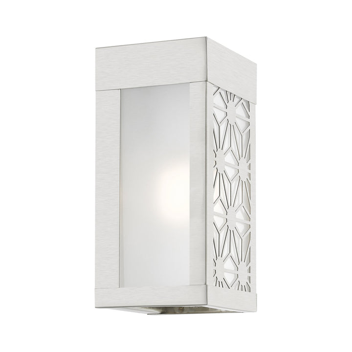 1 Light Brushed Nickel Outdoor Ada Small Sconce