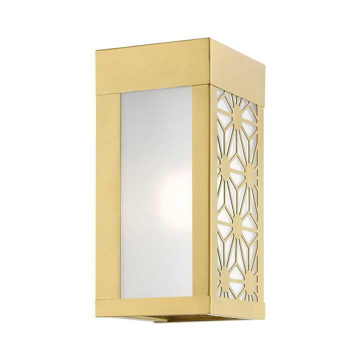 1 Light Satin Gold Outdoor Ada Small Sconce