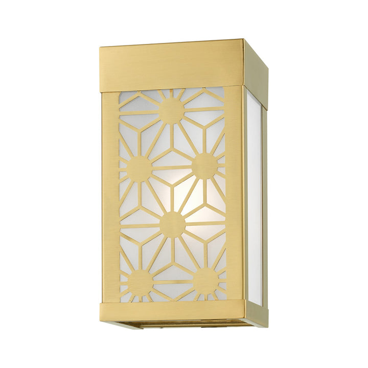 1 Light Satin Gold Outdoor Ada Small Sconce