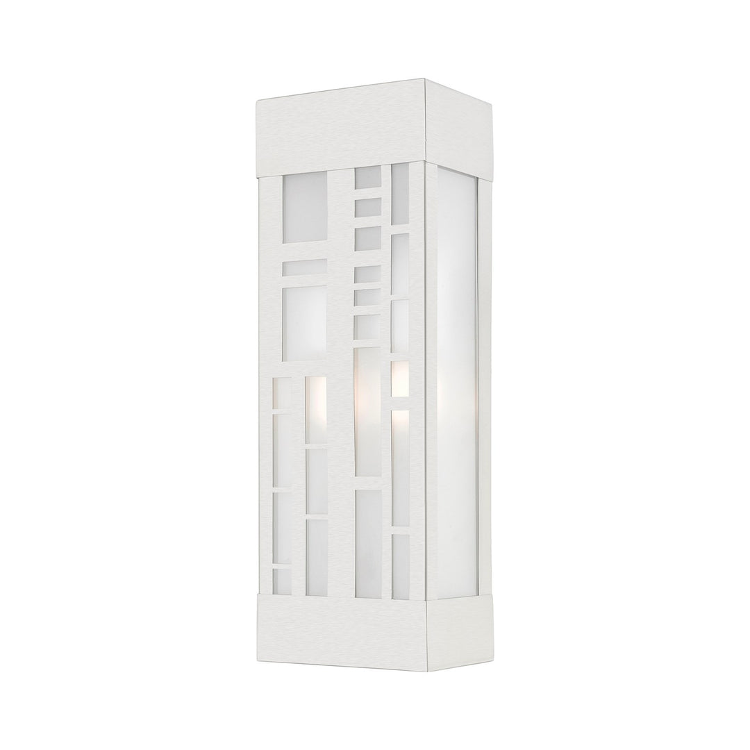 2 Light Brushed Nickel Outdoor Ada Sconce by Livex Lighting