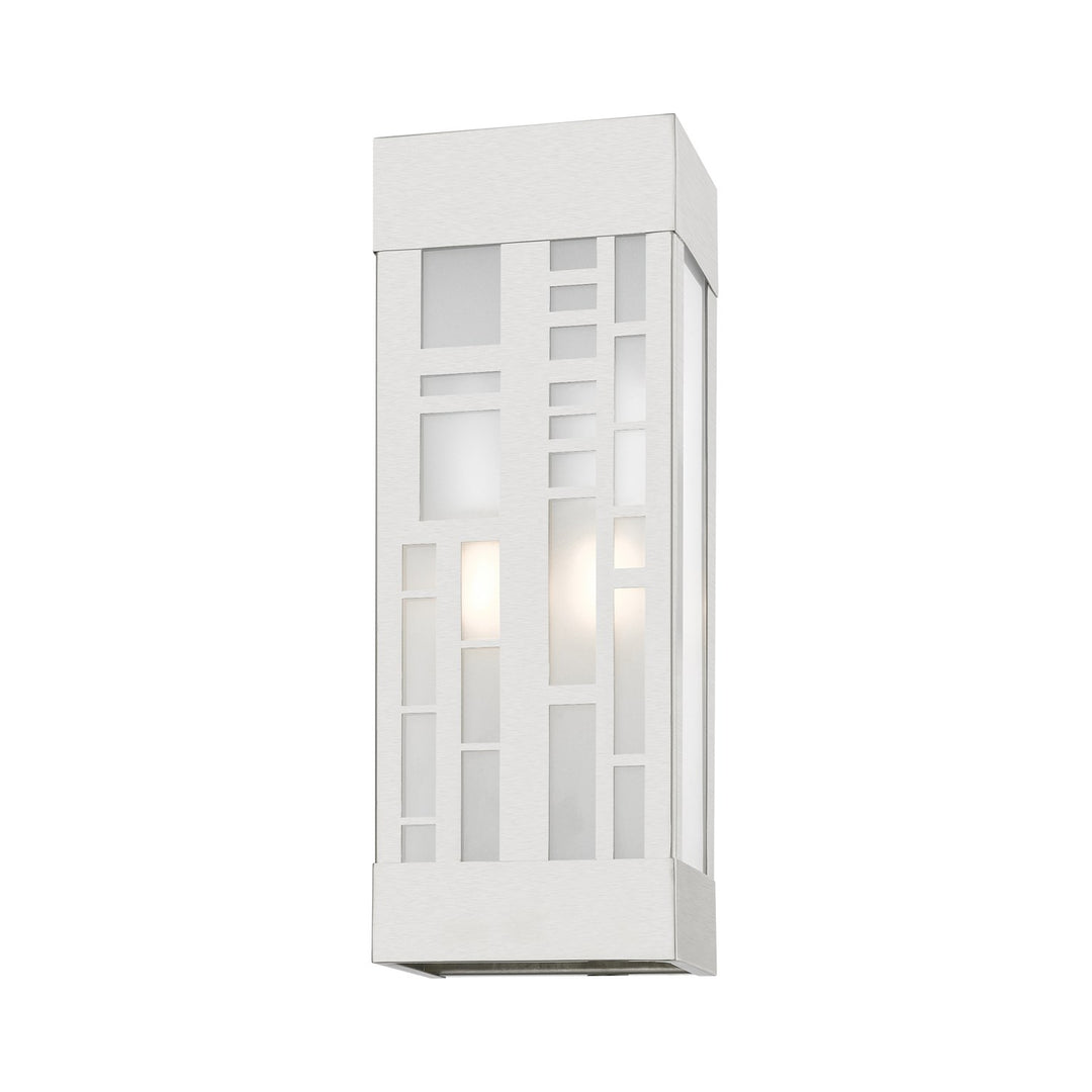 2 Light Brushed Nickel Outdoor Ada Sconce
