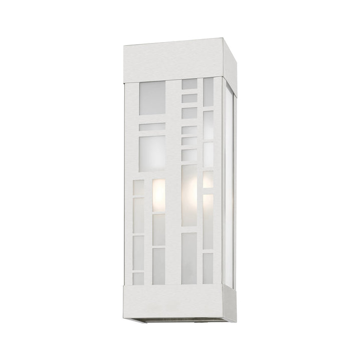 2 Light Brushed Nickel Outdoor Ada Sconce