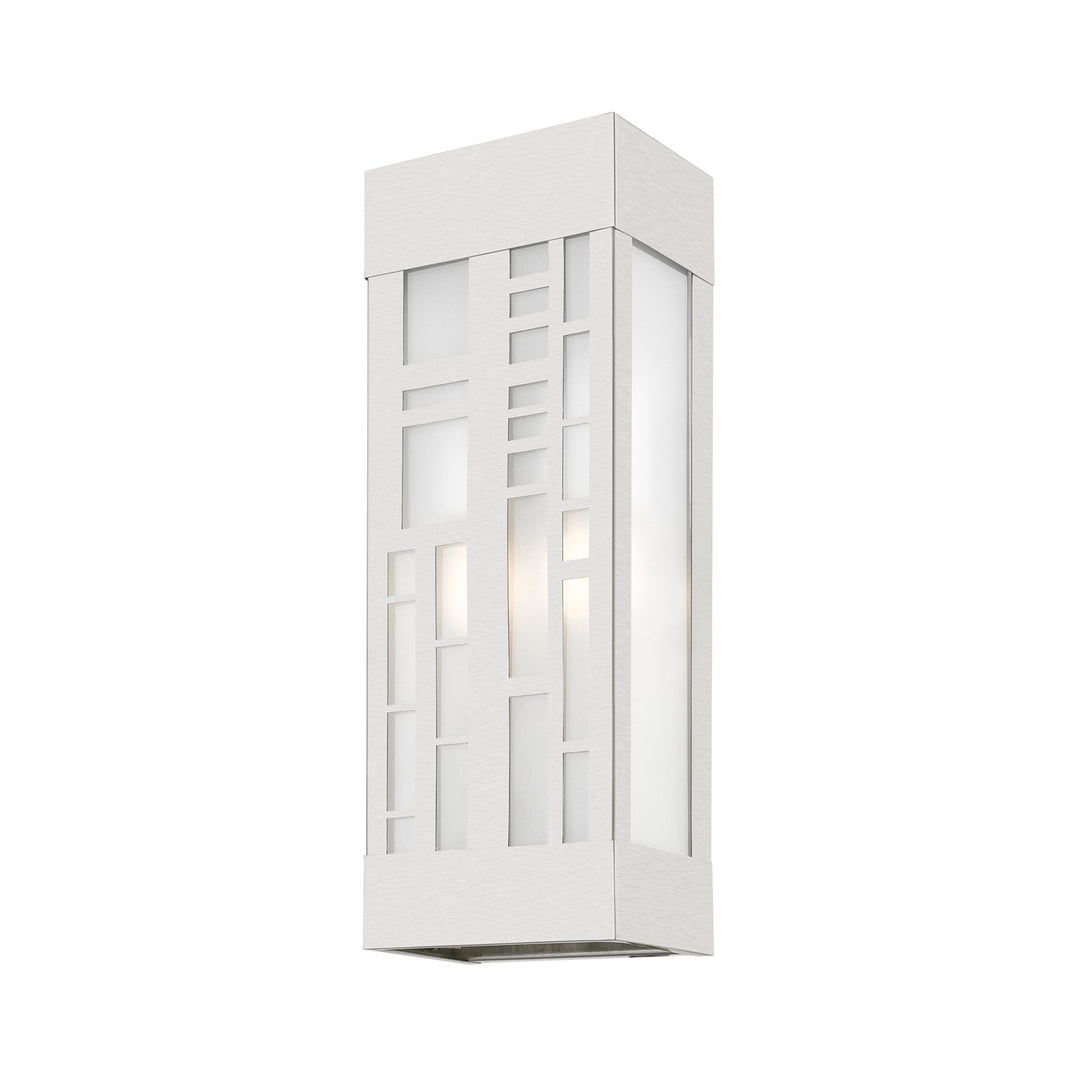 2 Light Brushed Nickel Outdoor Ada Sconce