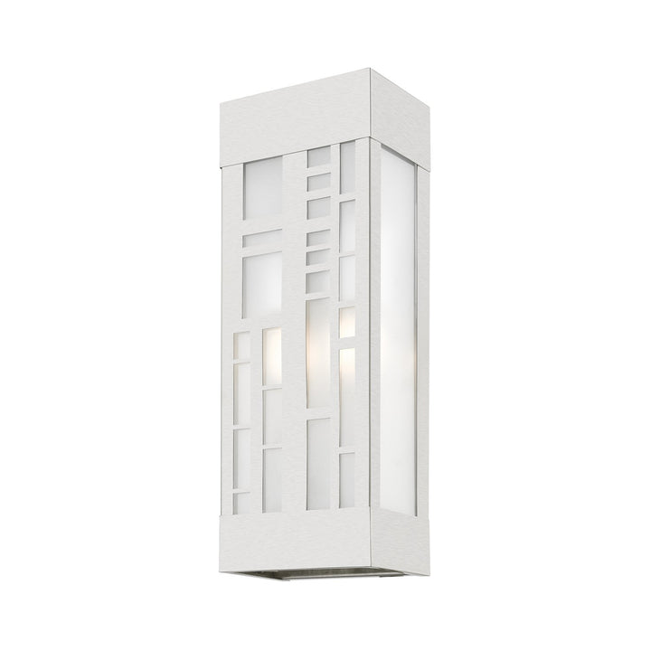 2 Light Brushed Nickel Outdoor Ada Sconce