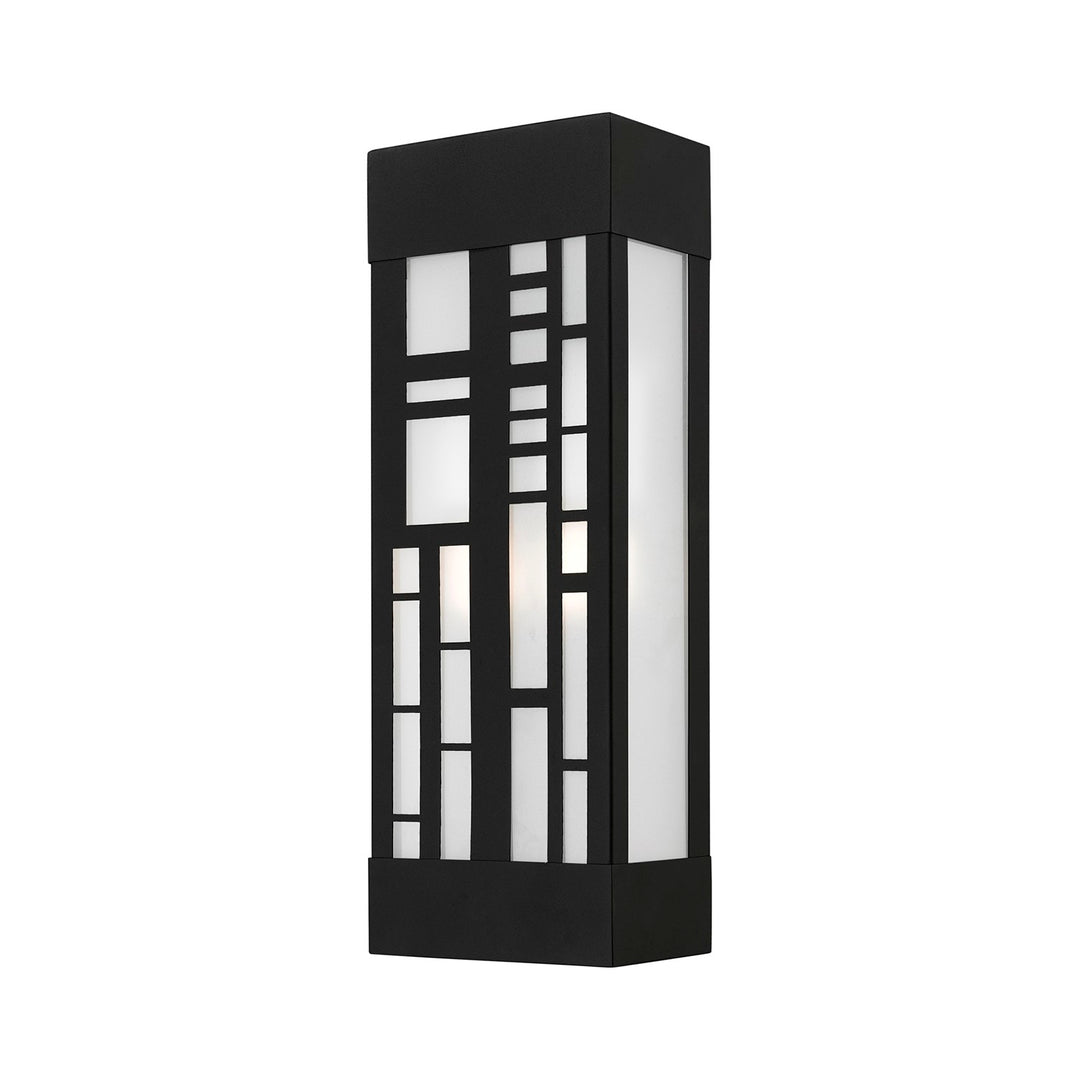 2 Light Textured Black Outdoor Ada Sconce by Livex Lighting