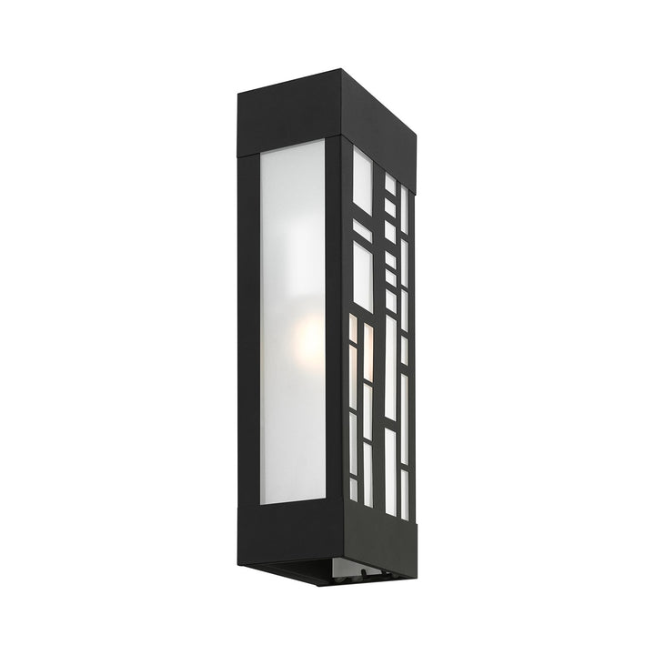 2 Light Textured Black Outdoor Ada Sconce