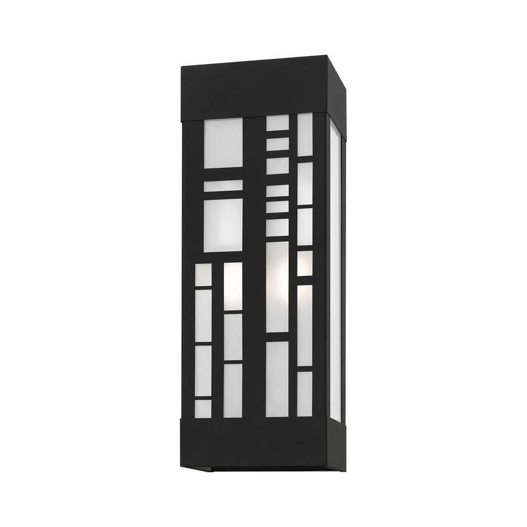2 Light Textured Black Outdoor Ada Sconce
