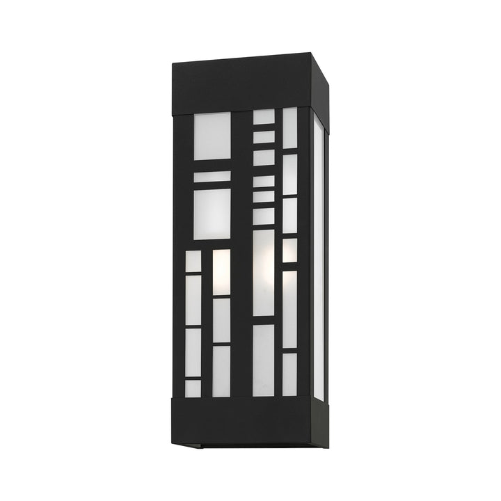 2 Light Textured Black Outdoor Ada Sconce