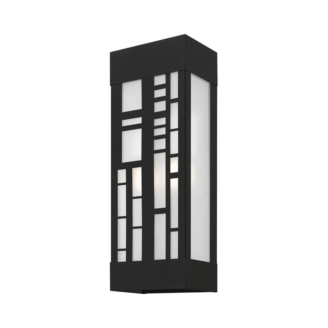2 Light Textured Black Outdoor Ada Sconce