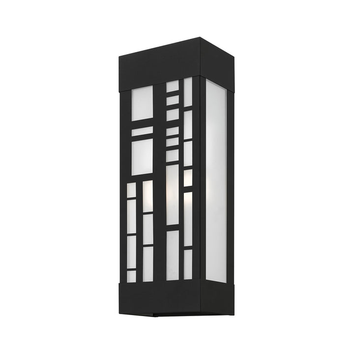 2 Light Textured Black Outdoor Ada Sconce
