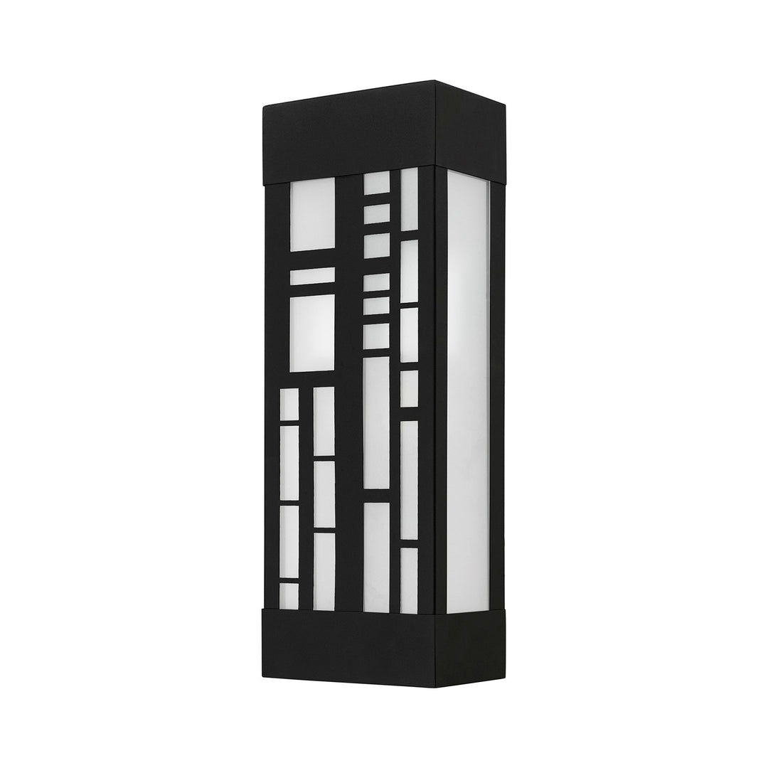 2 Light Textured Black Outdoor Ada Sconce