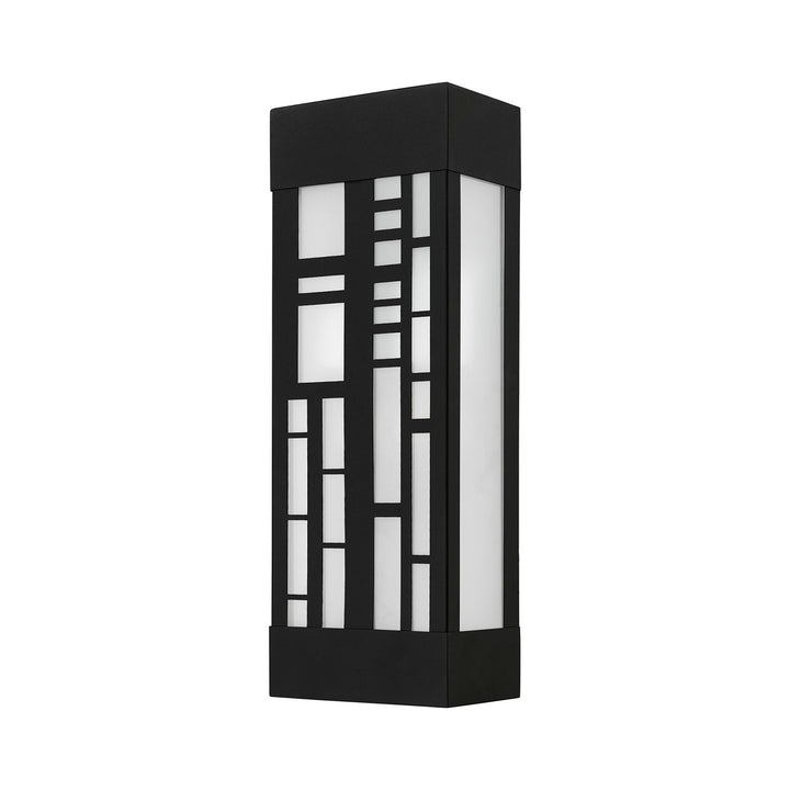 2 Light Textured Black Outdoor Ada Sconce