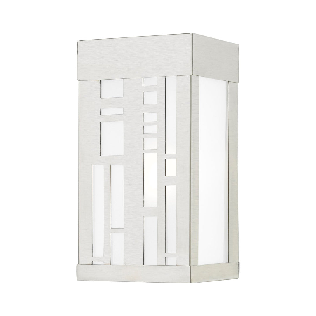 1 Light Brushed Nickel Outdoor Ada Small Sconce by Livex Lighting