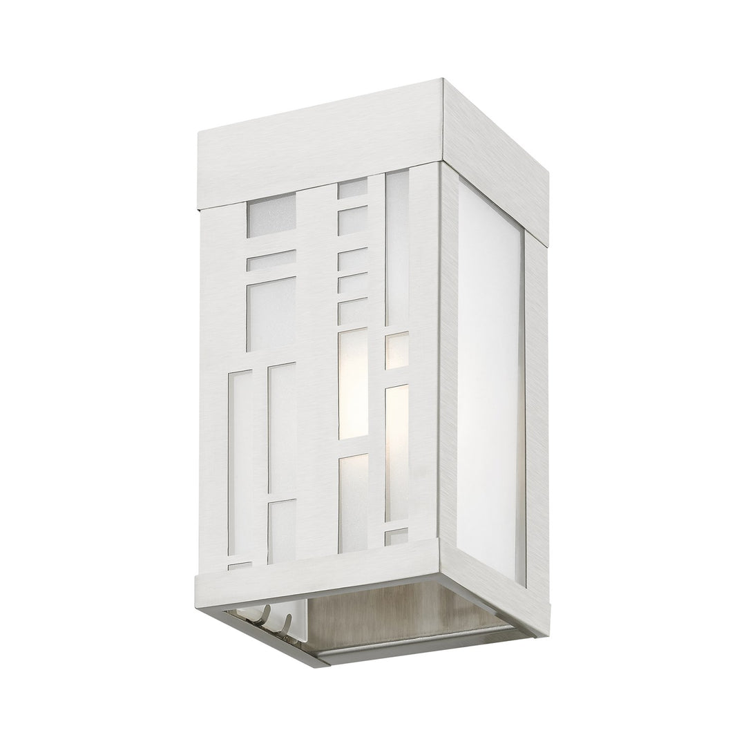 1 Light Brushed Nickel Outdoor Ada Small Sconce