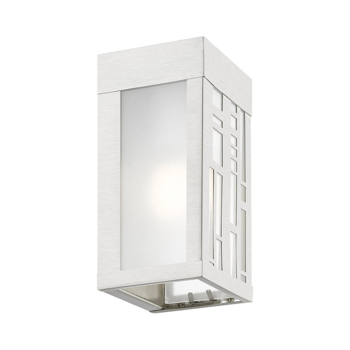 1 Light Brushed Nickel Outdoor Ada Small Sconce