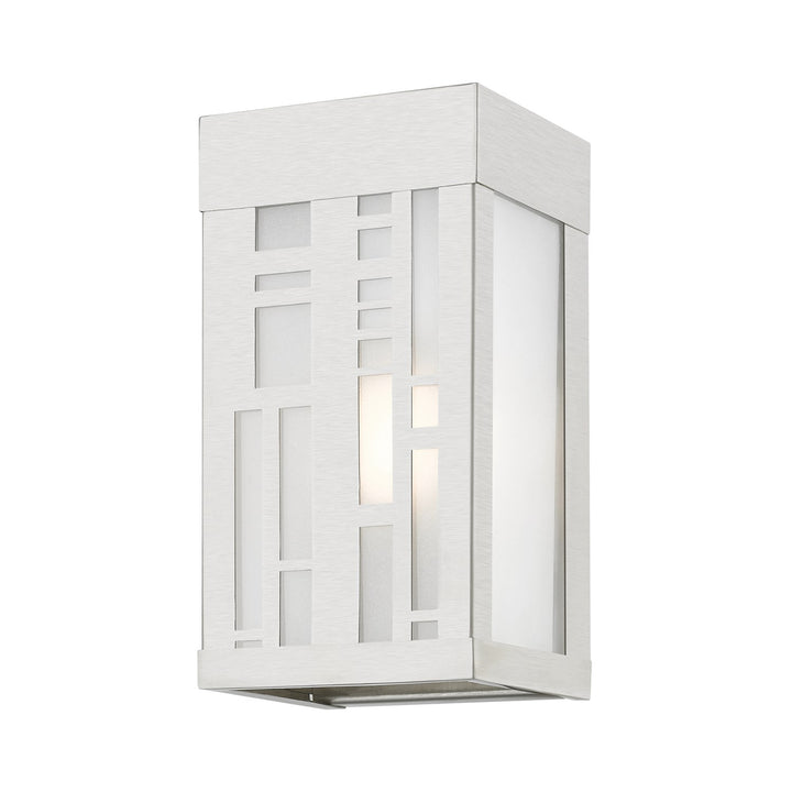 1 Light Brushed Nickel Outdoor Ada Small Sconce