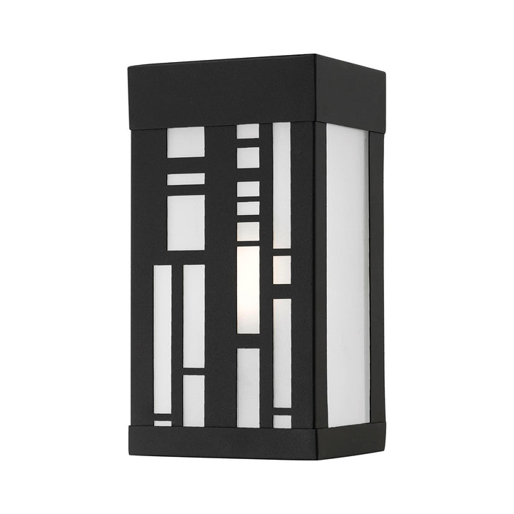 1 Light Textured Black Outdoor Ada Small Sconce by Livex Lighting