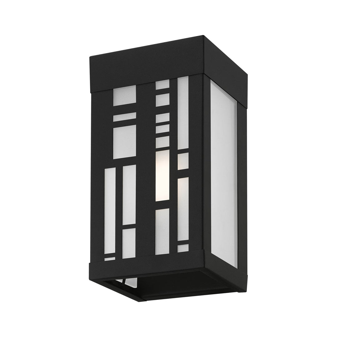 1 Light Textured Black Outdoor Ada Small Sconce