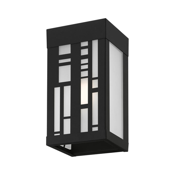 1 Light Textured Black Outdoor Ada Small Sconce