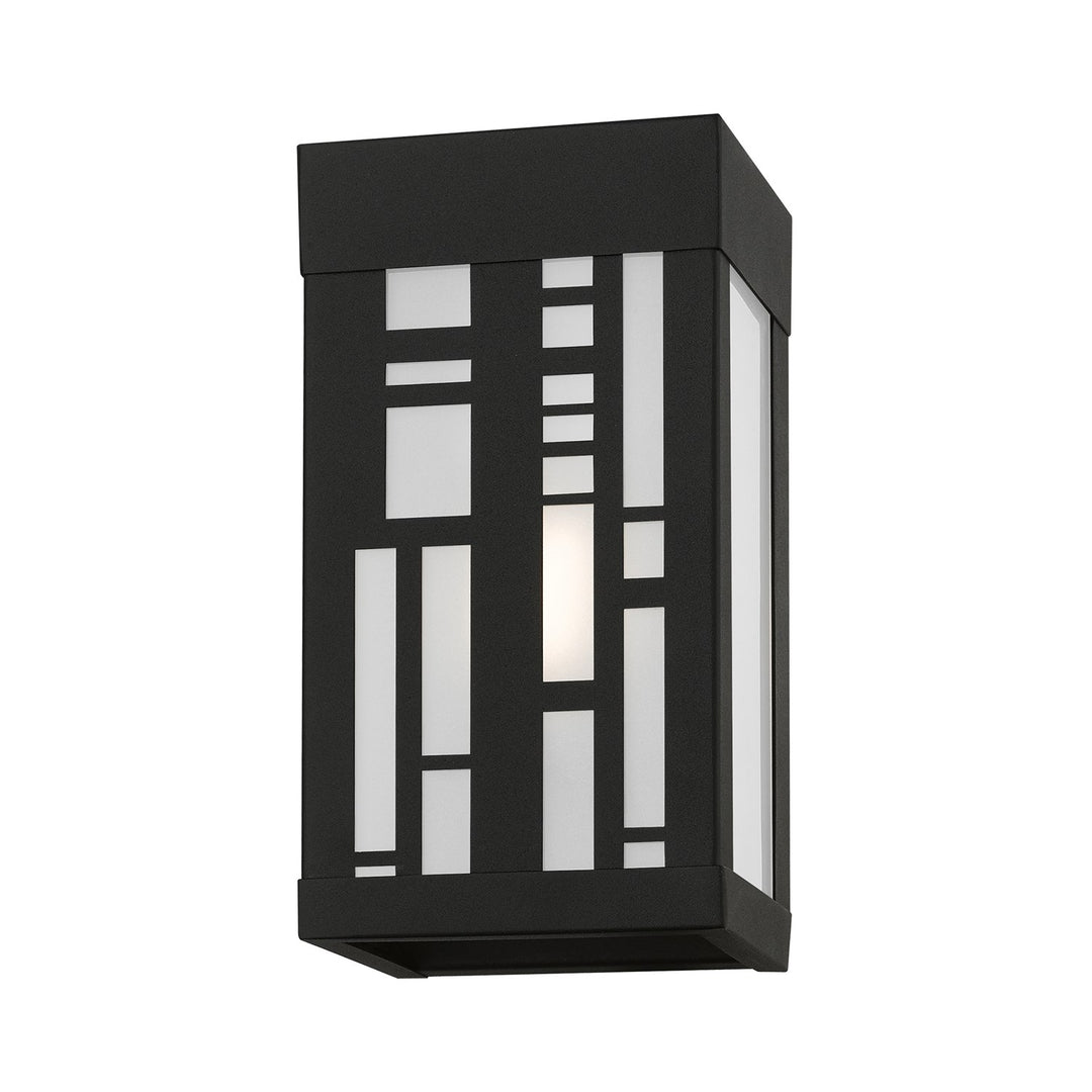1 Light Textured Black Outdoor Ada Small Sconce
