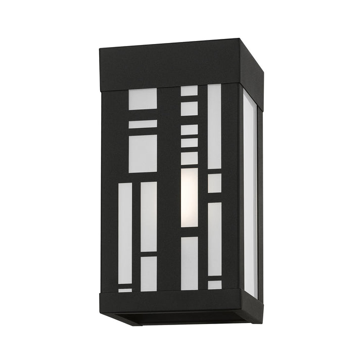 1 Light Textured Black Outdoor Ada Small Sconce