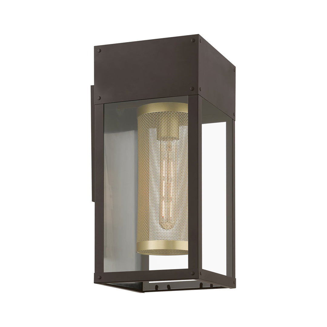 1 Light Bronze With Soft Gold Candle & Brushed Nickel Stainless Steel Reflector