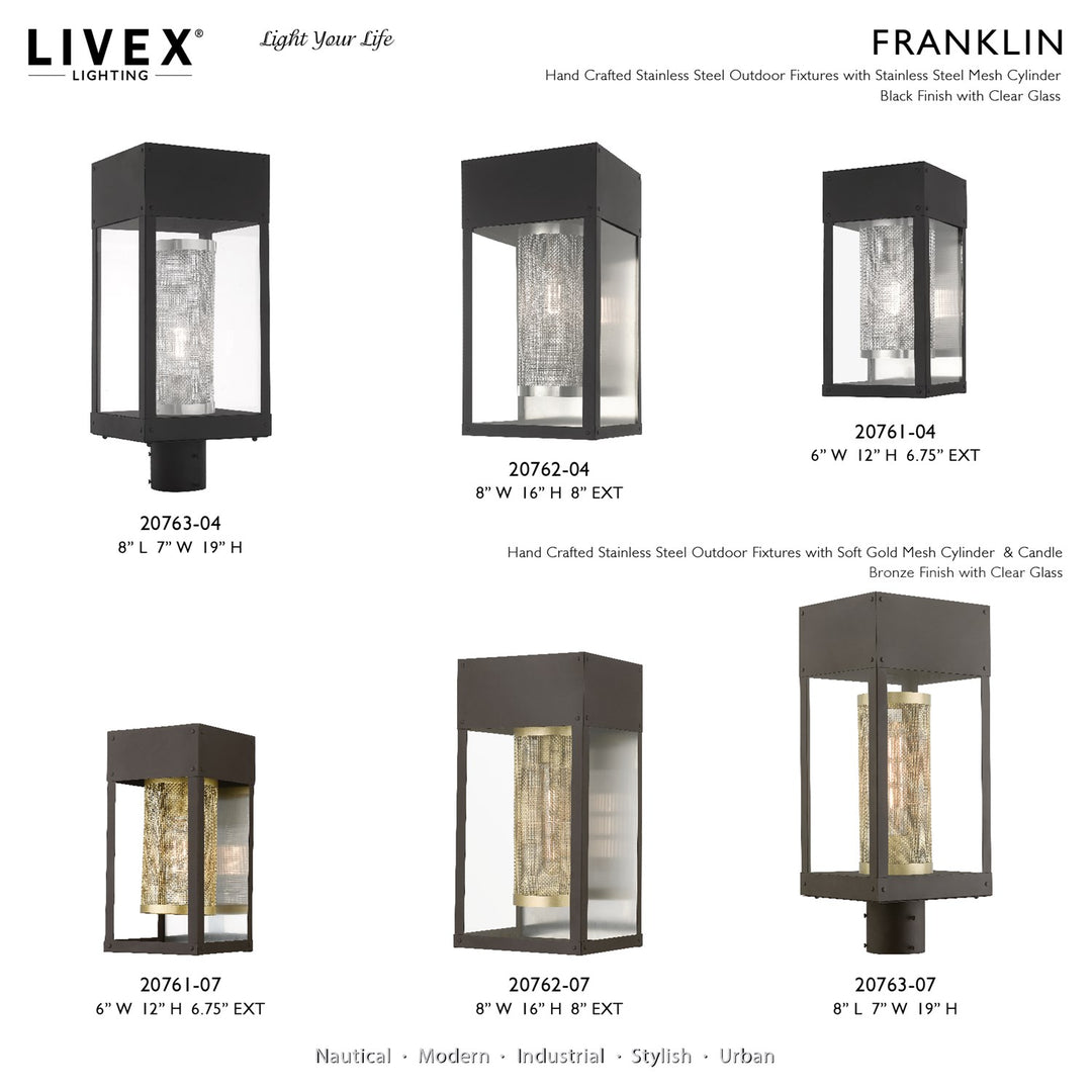 1 Light Bronze With Soft Gold Candle & Brushed Nickel Stainless Steel Reflector