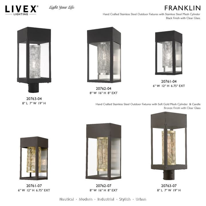 1 Light Bronze With Soft Gold Candle & Brushed Nickel Stainless Steel Reflector