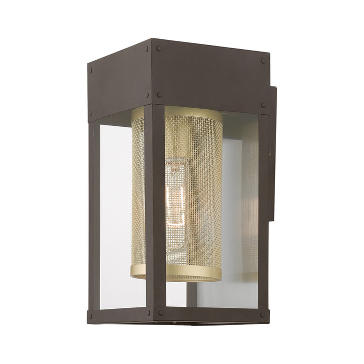 1 Light Bronze With Soft Gold Candle & Brushed Nickel Stainless Steel Reflector