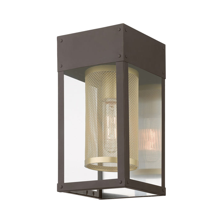 1 Light Bronze With Soft Gold Candle & Brushed Nickel Stainless Steel Reflector