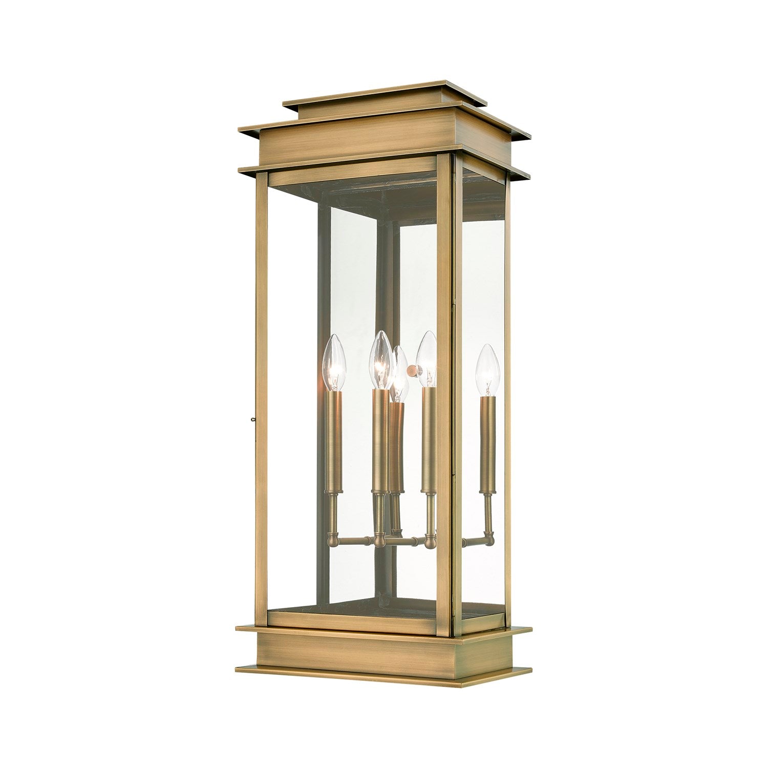 3 Light Antique Brass Outdoor Extra Large Wall Lantern by Livex Lighting