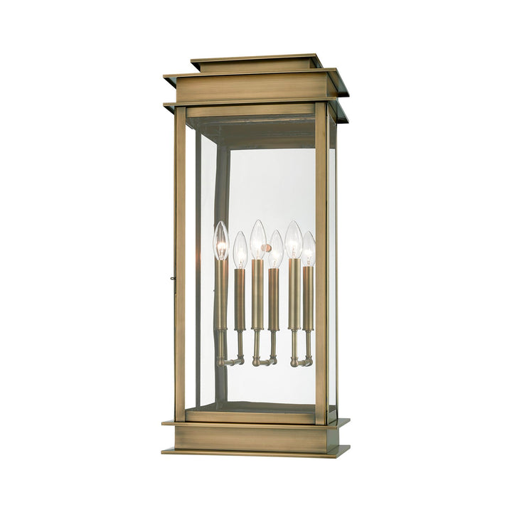 3 Light Antique Brass Outdoor Extra Large Wall Lantern