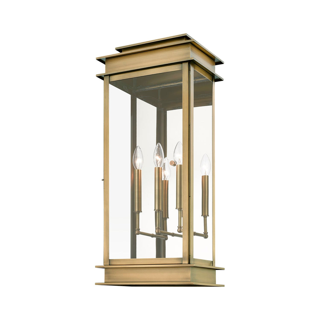3 Light Antique Brass Outdoor Extra Large Wall Lantern