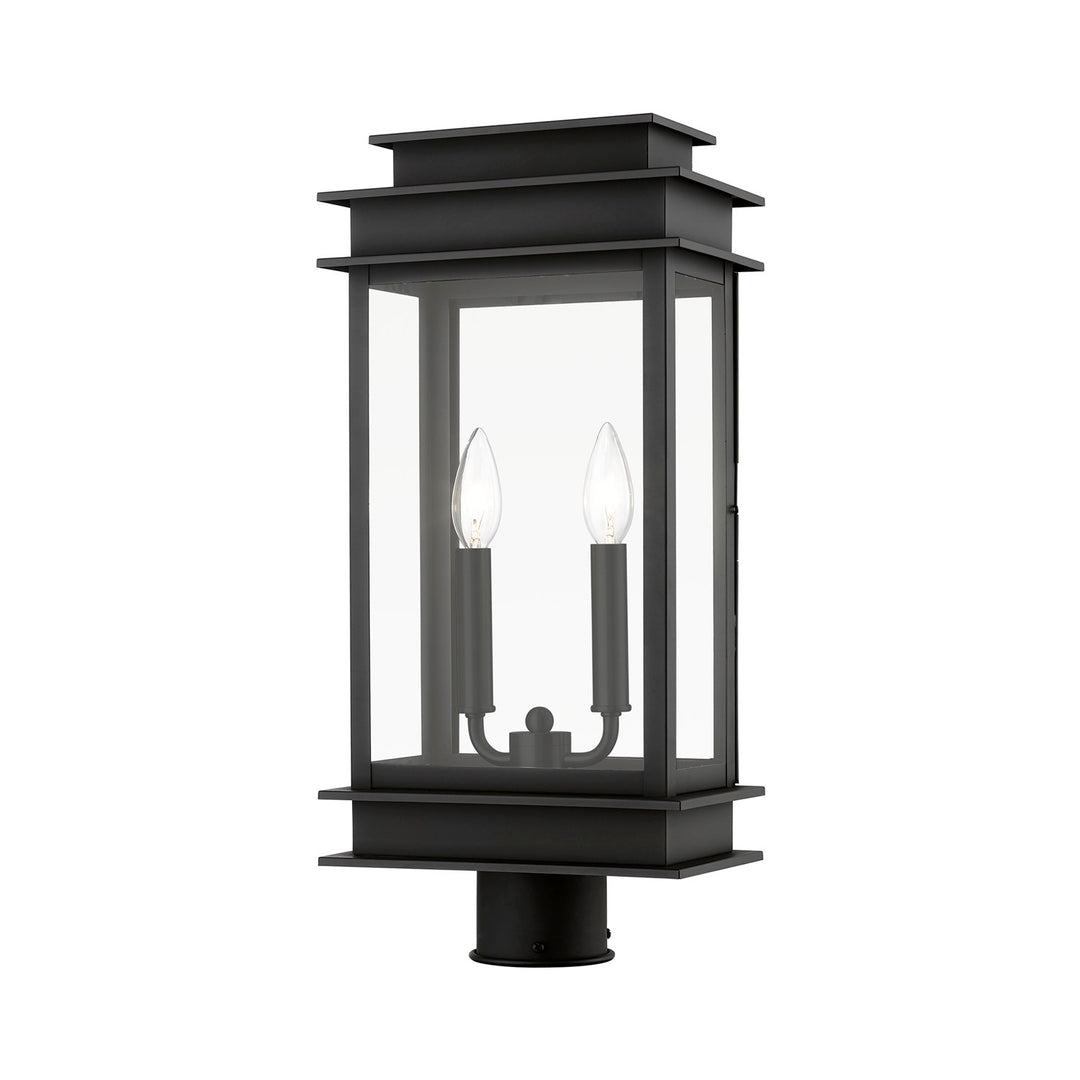2 Light Black With Polished Chrome Stainless Steel Reflector by Livex Lighting