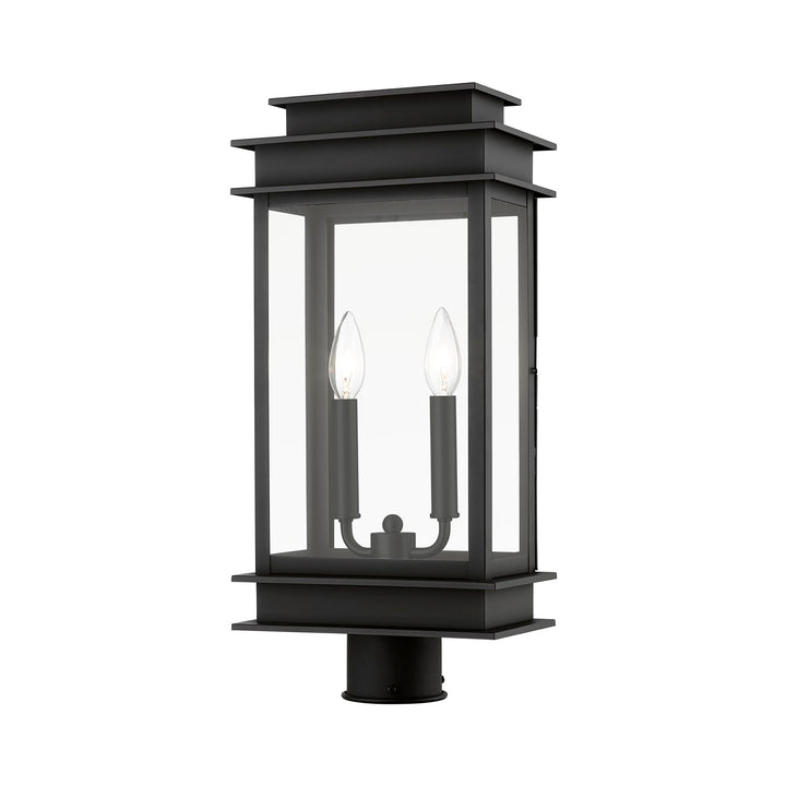 2 Light Black With Polished Chrome Stainless Steel Reflector by Livex Lighting