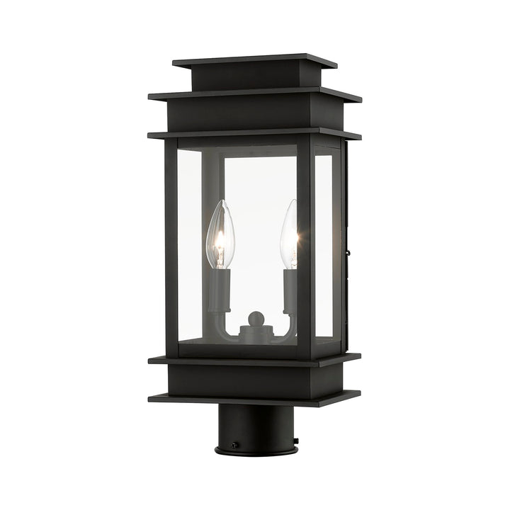 2 Light Black With Polished Chrome Stainless Steel Reflector by Livex Lighting