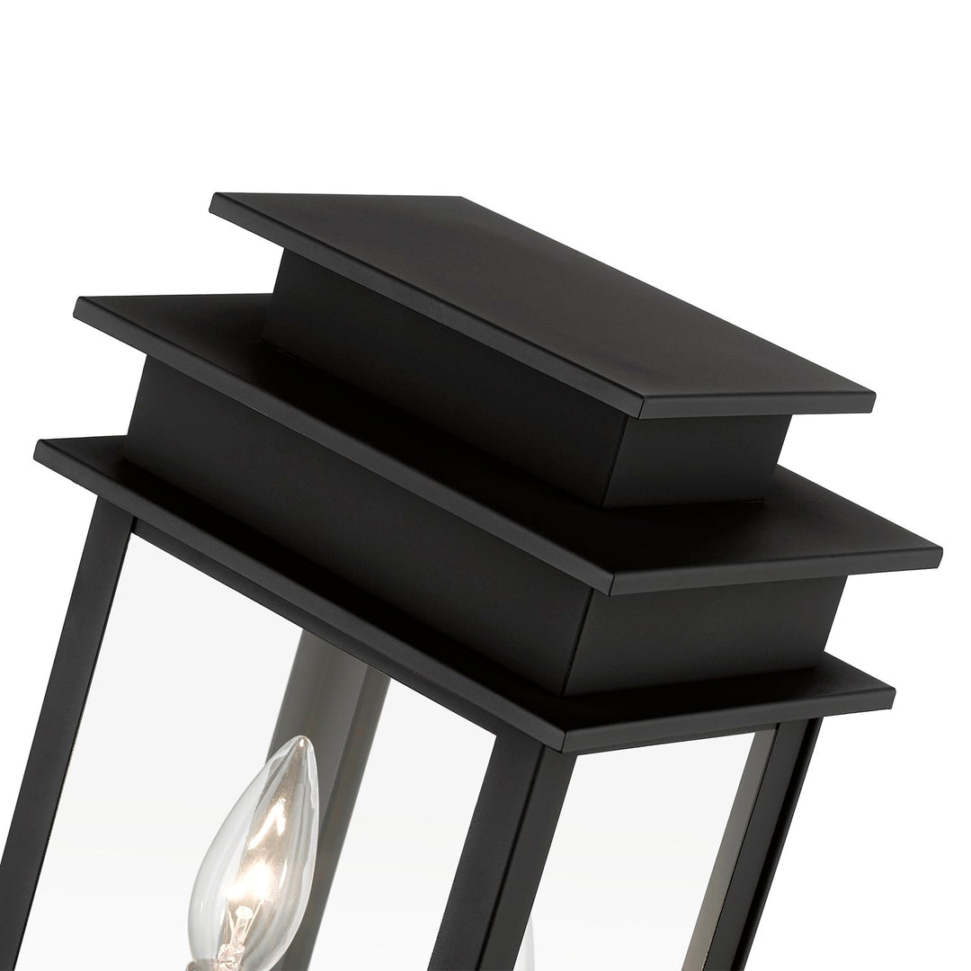 2 Light Black With Polished Chrome Stainless Steel Reflector