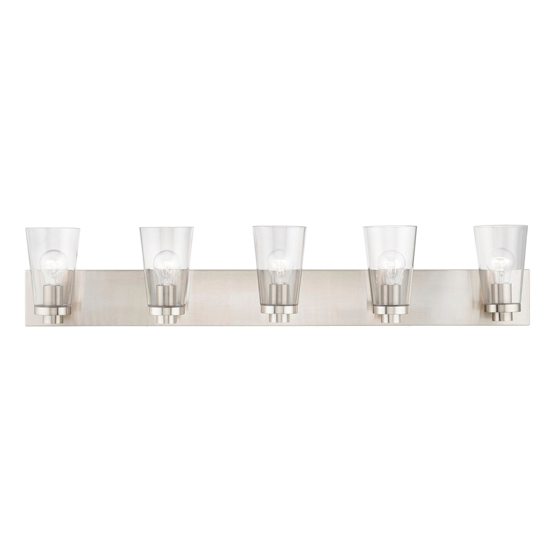 5 Light Brushed Nickel Extra Large Vanity Sconce by Livex Lighting
