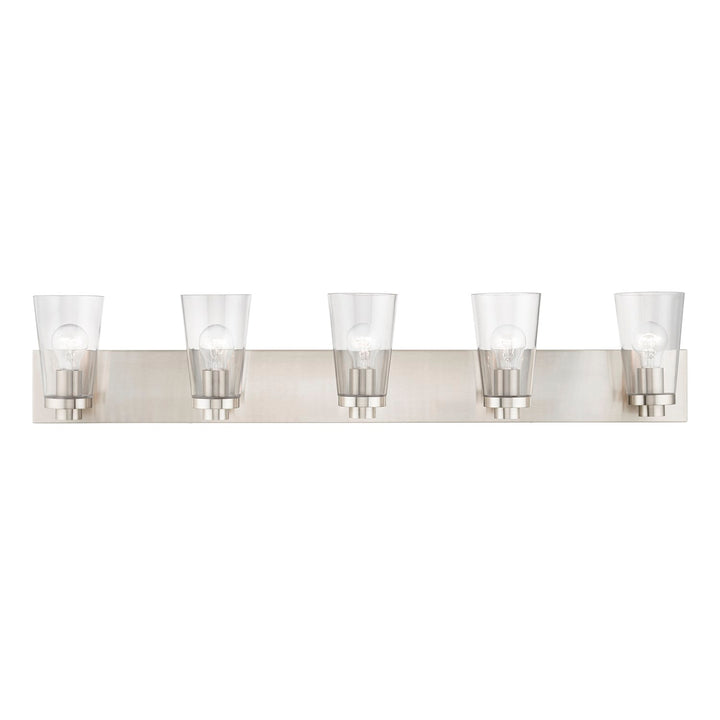 5 Light Brushed Nickel Extra Large Vanity Sconce by Livex Lighting