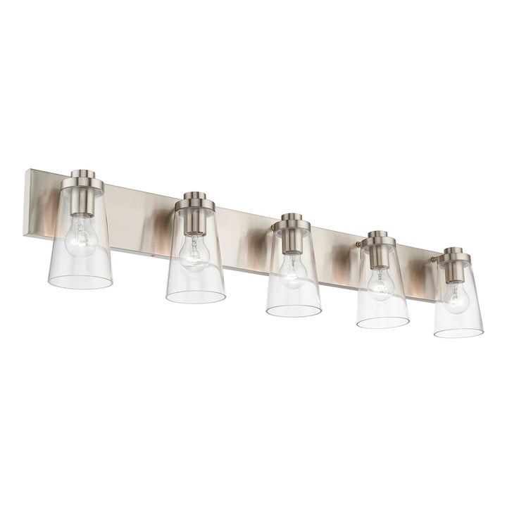 5 Light Brushed Nickel Extra Large Vanity Sconce